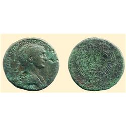 ROMAN COINS - Trajan - AE Sestertius OSTIA PORT RARE