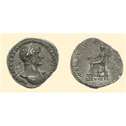 ROMAN COINS - Hadrian - AR Denarius IUSTITIA