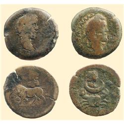 ROMAN COINS - Antoninus Pius - 2 AE ZODIAC DRACHMS
