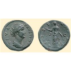 ROMAN COINS - Faustina Senior - AE Sestertius