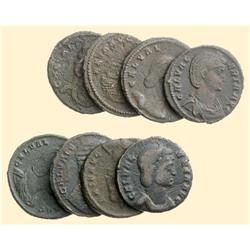 LOTS OF ROMAN COINS - 8 AE FOLLES
