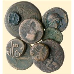 LOTS OF ROMAN COINS - 9 VARIOUS BRONZES