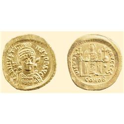 BYZANTINE COINS - Justin I - GOLD SOLIDUS