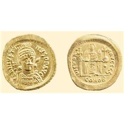 BYZANTINE COINS - Justin I - GOLD SOLIDUS