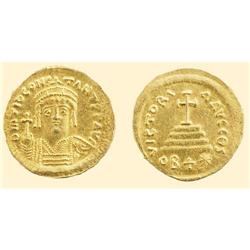 BYZANTINE COINS Tiberius II C. RARE LIGHT AV SOLIDUS