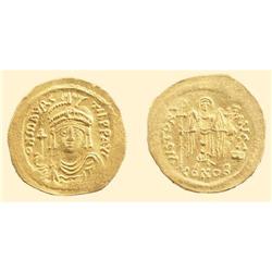 BYZANTINE COINS - Maurice Tiberius - GOLD SOLIDUS
