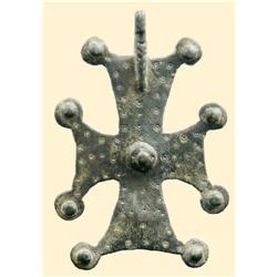 Byzantine bronze pendant cross