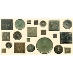 Group of 21 Byzantine bronze weights