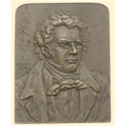 AUSTRIA Bronze plaque 1911 (64 x 50 mm, 89.9 g) by R. N