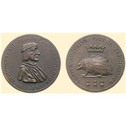FRANCE Bronze medal, undated, but 19th century (60 mm, 