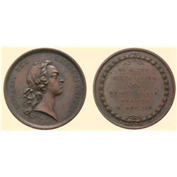 FRANCE Bronze medal 1754 (74 mm) (unsigned) on the birt