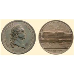 FRANCE Bronze medal 1770 (64 mm, 110.5 g) by Roettiers 