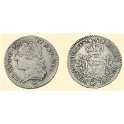 FRANCE COINS 1/5 d`Ecu (24 Sols) 1774 (5.74 g), Strassburg. H