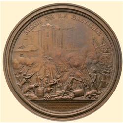 FRANCE Bronze one-sided medal dated 1789 but modern res