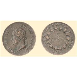 FRANCE Essay of 5 Centimes 1840 (Copper) (7.26 g), Pari