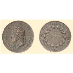 FRANCE Essay of 5 Centimes 1840 (Copper) (7.26 g), Pari