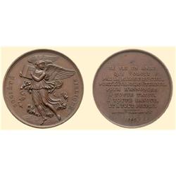 FRANCE Bronze medal 1856(41mm, 40.11 g) by Desnoyers of
