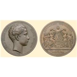 FRANCE Bronze Medal 1869 (69mm, 161.2 g) by Barre/Vauth