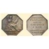 Image 1 : FRANCE Silver octagonal Fire Insurance token 1837 (36mm