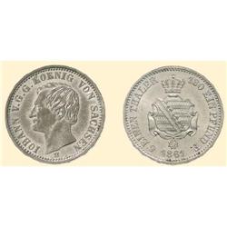GERMANY COINS John, 1854-1873. 1/6 Thaler 1861 (5.31g), Dresd