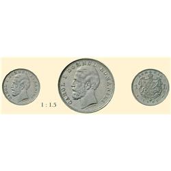 ROMANIA COINS 1 LEU 1881, silver (5 g), Bucharest. CAROL I DO