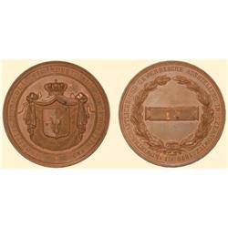 ROMANIA Bronze medal (78 mm) 1870 Cernauti Exhibition