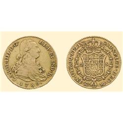 SPAIN COINS Charles IV, 1788-1808. 2 Escudos 1789, Madrid. CT