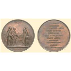 SWITZERLAND Bronze medal 1859 (57mm, 95.5 g) by Auguste