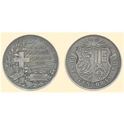 SWITZERLAND Silver medal 1896 (51mm, 52.59 g) by George