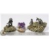 Image 1 : VINTAGE PEWTER PYRITE CRYSTAL CLUSTER