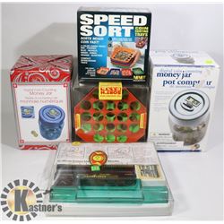 LOT OF NEW COIN BANKS SPEED
