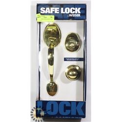 NEW WEISER DOOR HANDLE AND LOCK SET