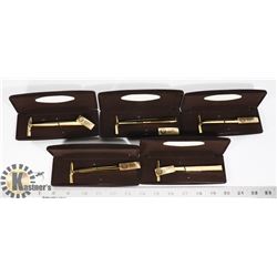 SET OF (5) 24 K GOLD ELECTROPLATES