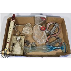 FLAT OF ASSORTED COLLECTIBLES INCLUDING VEHICLE