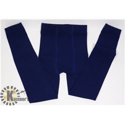 NEW TRUE NORTH LEGGINGS MICROFIBRE SIZE10-14  BLUE