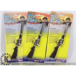 LOT OF THREE DIE CAST METAL CAP GUNS