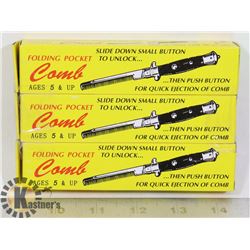 LOT OF THREE FOLDING POCKET COMBS