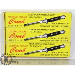 LOT OF THREE FOLDING POCKET COMBS