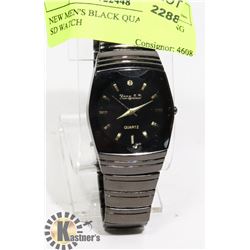 NEW MEN'S BLACK QUARTZ HONG SD WATCH