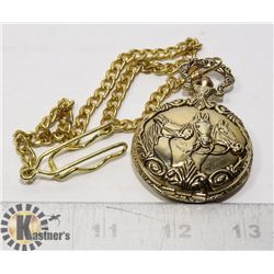 HORSE THEME POCKET WATCH