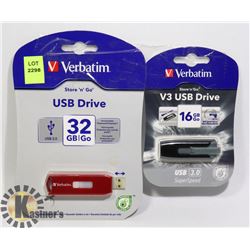 32 GB AND 16 GB USB DRIVES