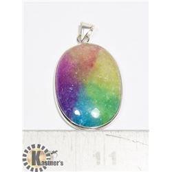 #213-RAINBOW SOLAR QUARTZ PENDANT