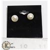 Image 1 : #174-FRESH WATER PEARL EARRINGS 9-10 mm
