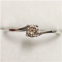 10K WHITE GOLD DIAMOND(0.22CT)  RING (~SIZE 6.5)