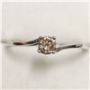 Image 1 : 10K WHITE GOLD DIAMOND(0.22CT)  RING (~SIZE 6.5)