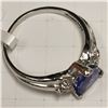 Image 2 : 10K WHITE GOLD TANZANITE(1.5CT) DIAMOND(0.08CT)