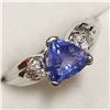 Image 4 : 10K WHITE GOLD TANZANITE(1.5CT) DIAMOND(0.08CT)