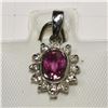 Image 1 : 14K WHITE GOLD PINK SAPPHIRE(0.6CT) DIAMOND(0.18CT