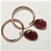 Image 2 : 10K ROSE GOLD RUBY(3.1CT)  EARRINGS (~WEIGHT 1.16G
