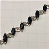 Image 2 : SILVER SAPPHIRE(6.8CT)  BRACELET (~LENGTH 7.5INCHE